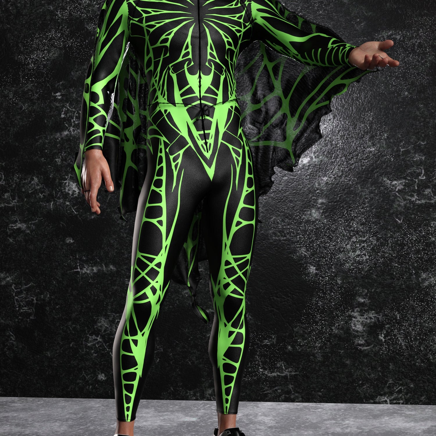 Arachna UV Green Male Costume Green