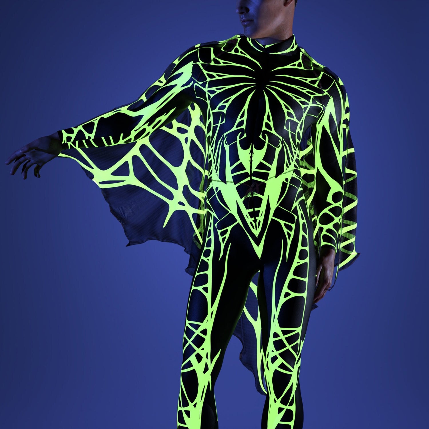 Arachna UV Green Male Costume