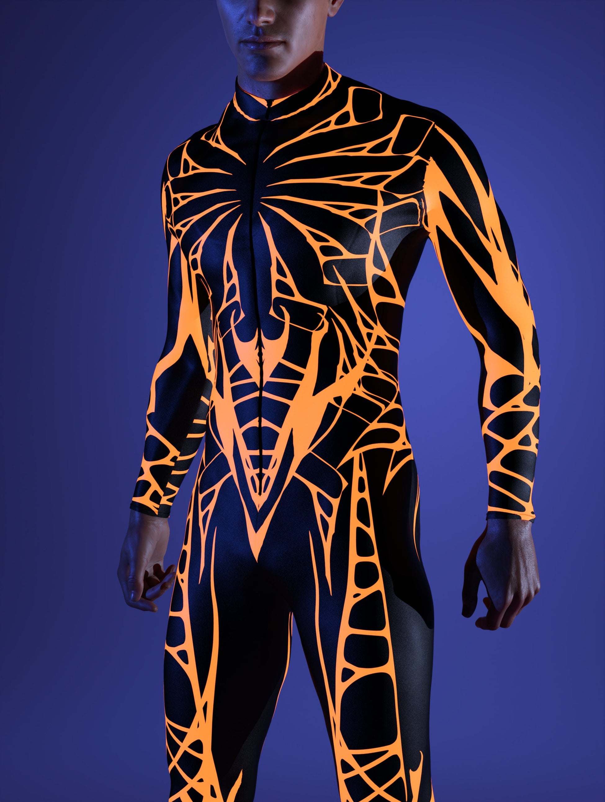 Arachna UV Orange Male Costume 1