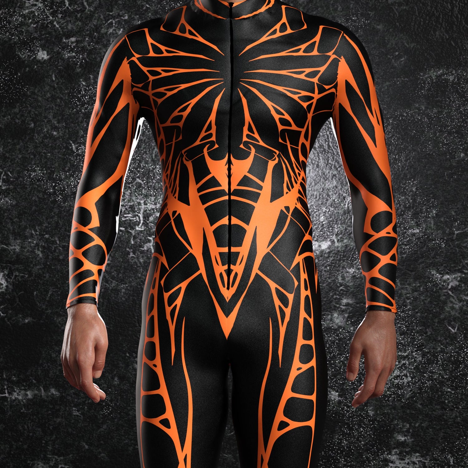 Arachna UV Orange Male Costume UV Reactive