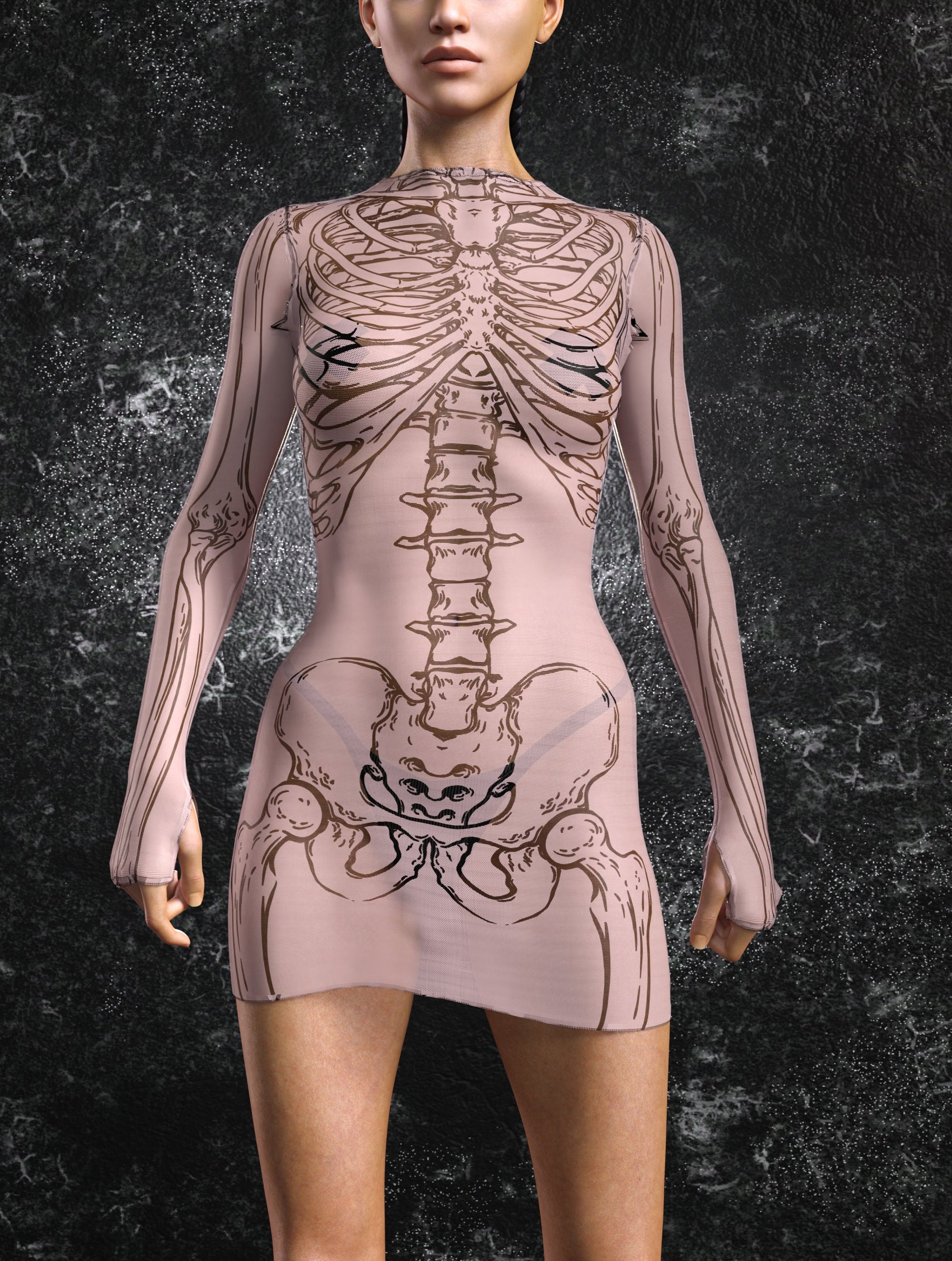 Inside Out Light Mesh Short Dress 1