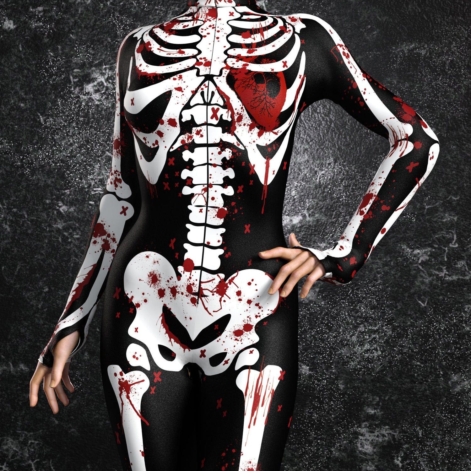 Bag Of Bones Costume Lycra