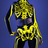 Halftone Skeleton Yellow Leggings Set