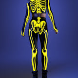 Halftone Skeleton Yellow Leggings