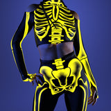 Halftone Skeleton Yellow Leggings