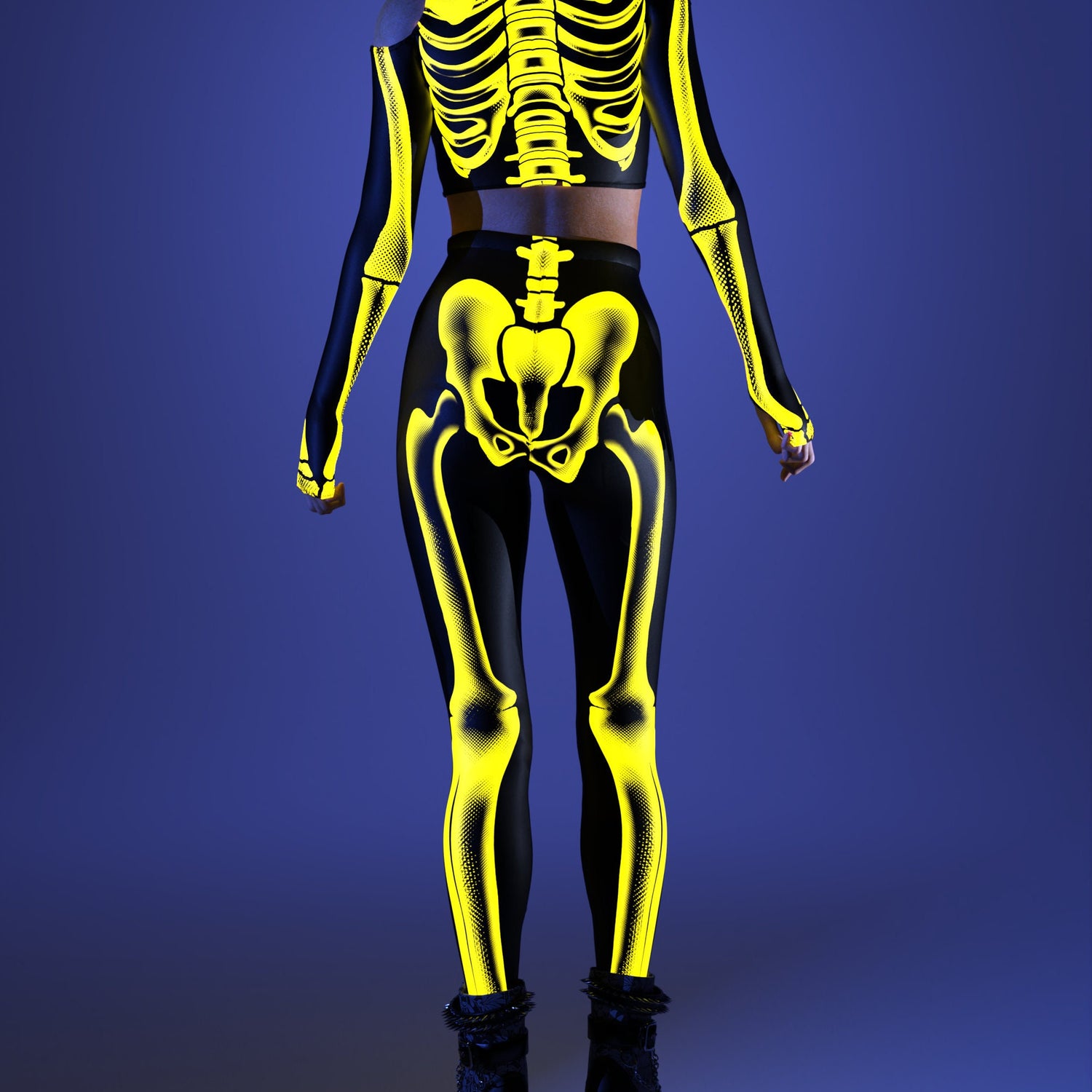 Halftone Skeleton Yellow Top 3