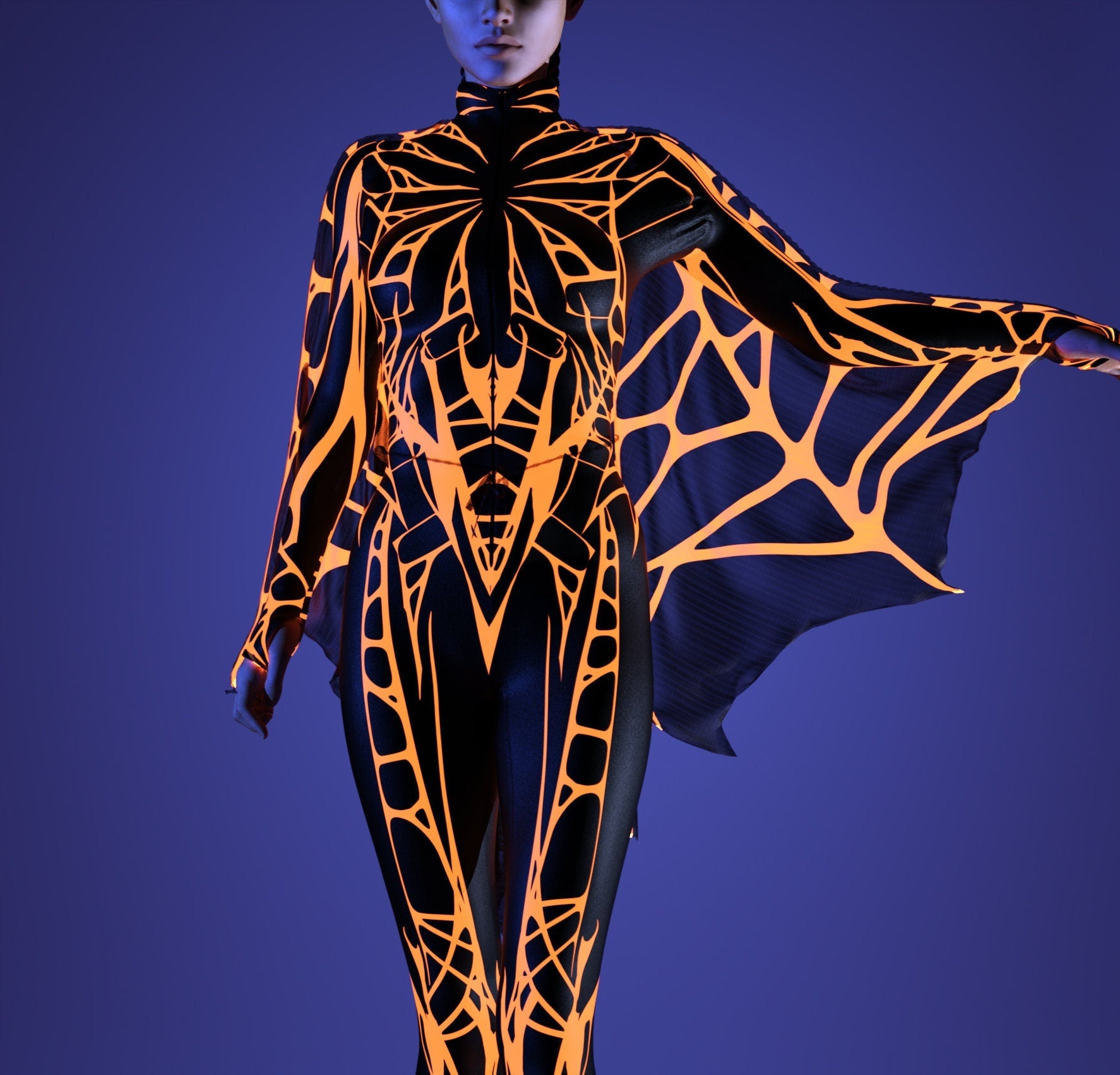 Arachna UV Orange Costume 1