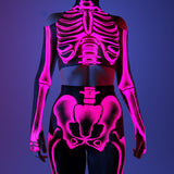 Halftone Skeleton Pink Mesh Top