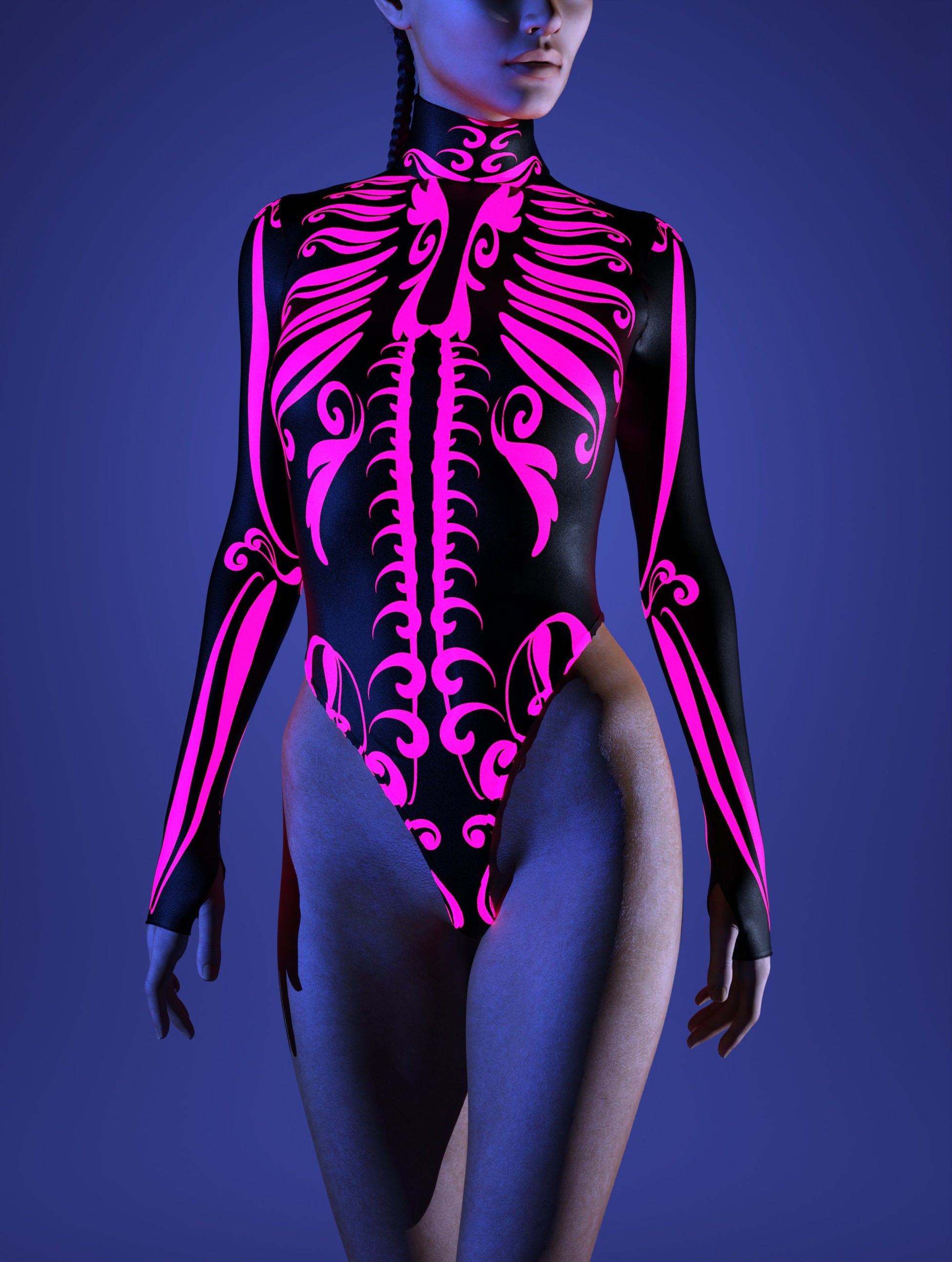 Eos Skeleton Back Zip Leotard 2