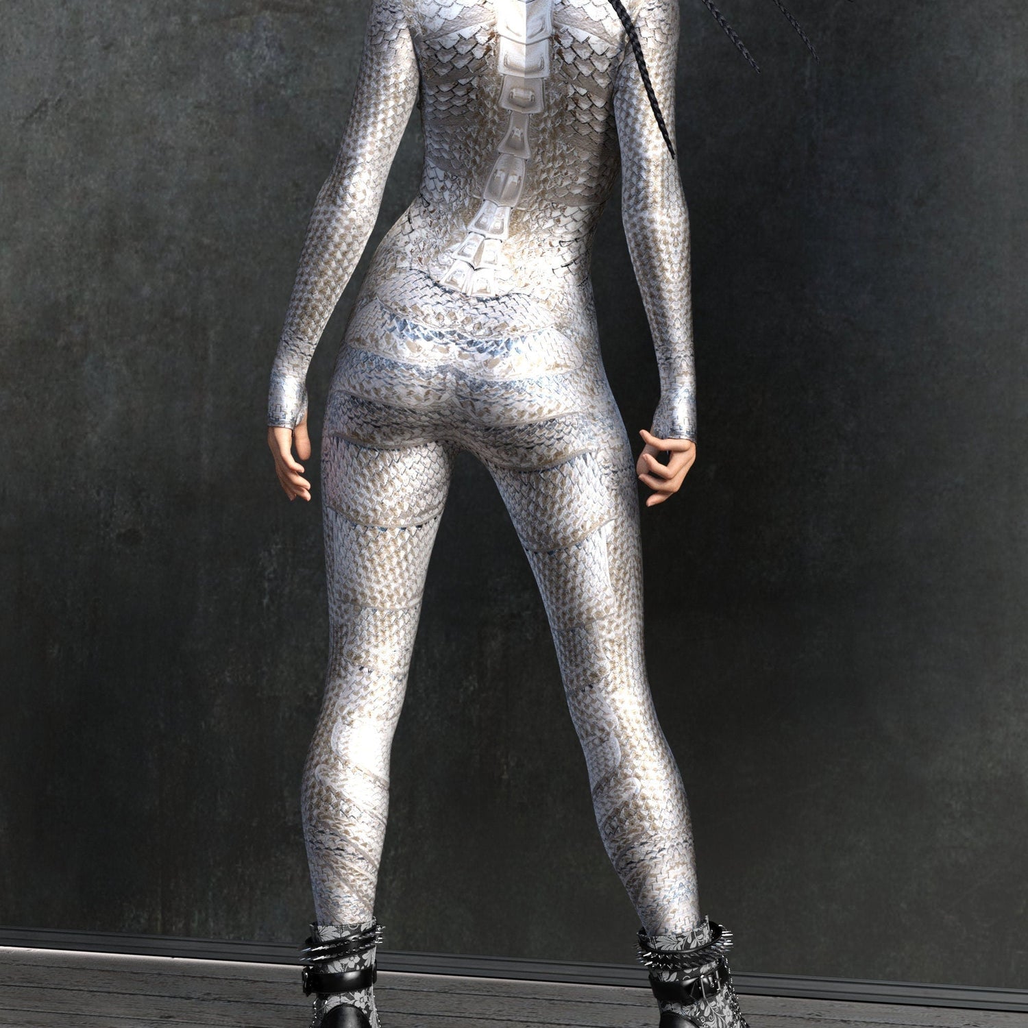 Dragon Empress Silver Costume Lycra