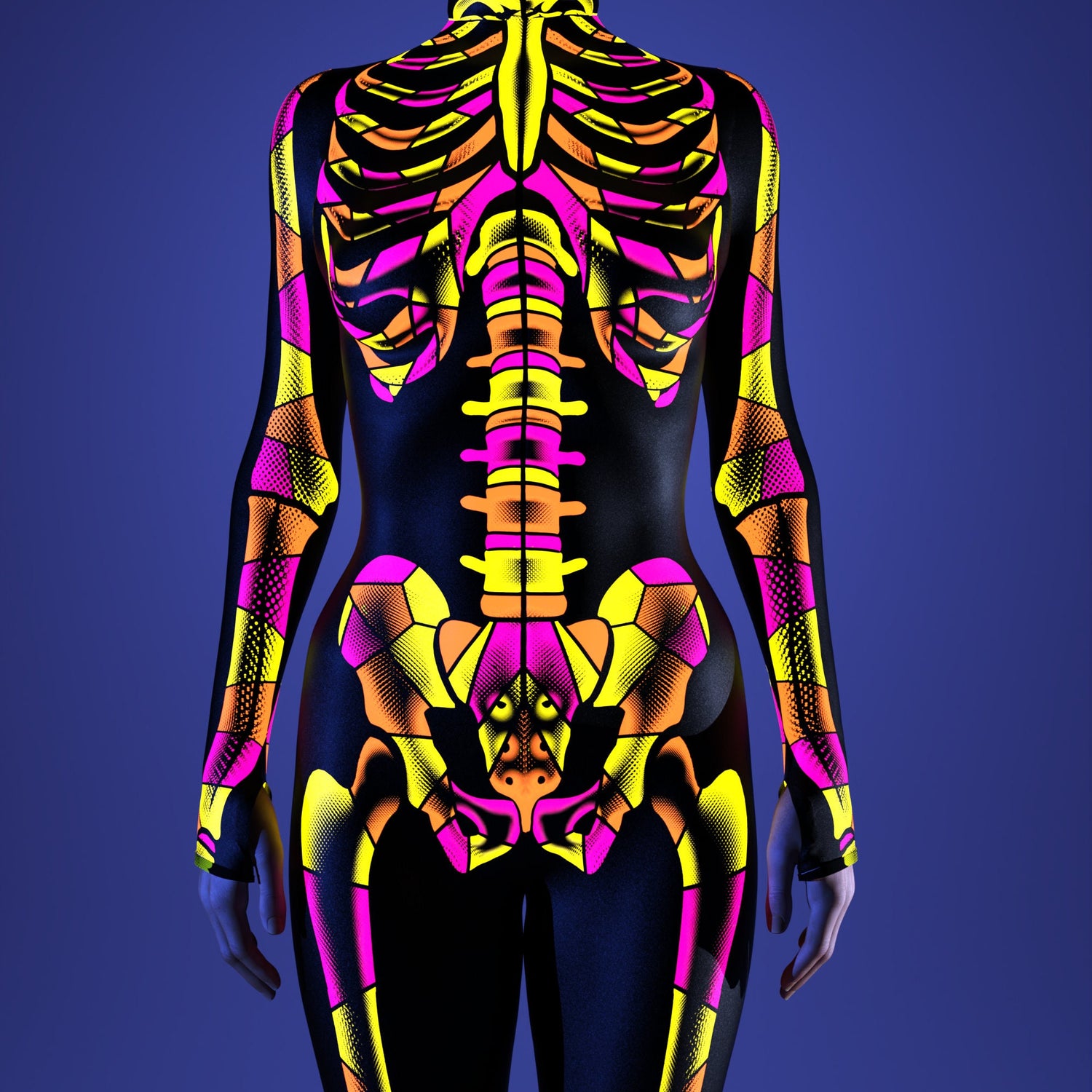 Halftone Colours Skeleton Costume 6