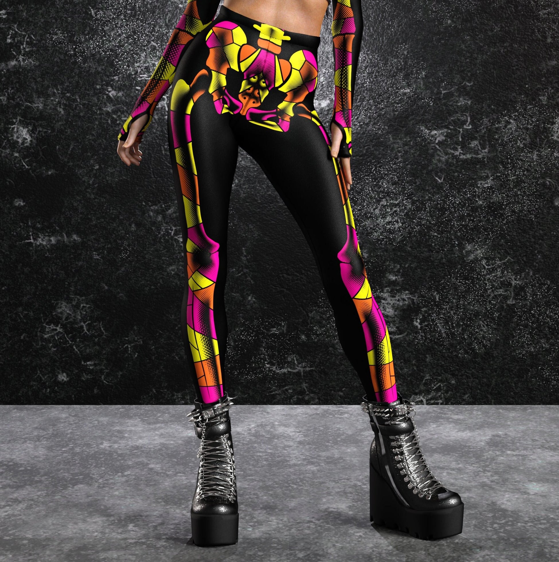 Halftone Colours Leggings 1