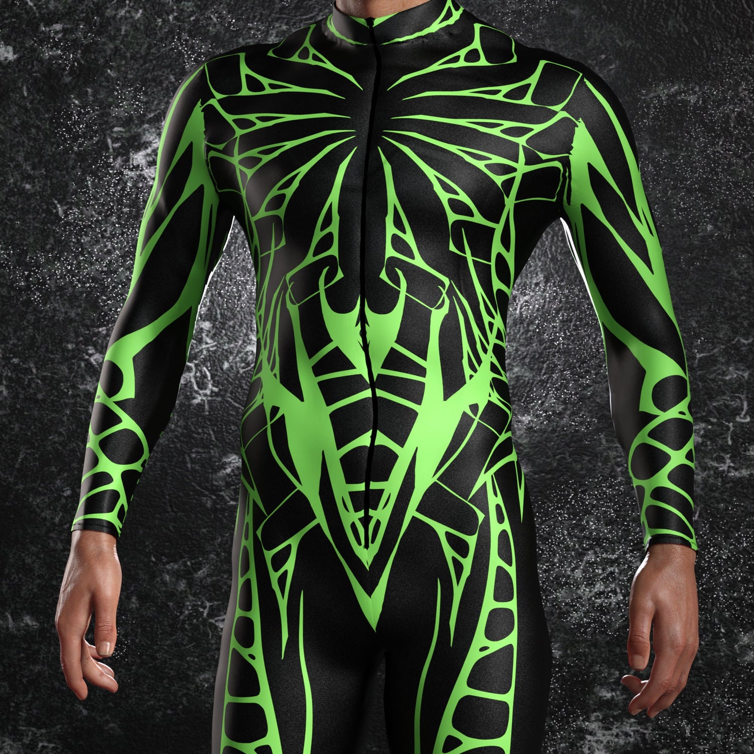 Arachna UV Green Male Costume UV Reactive