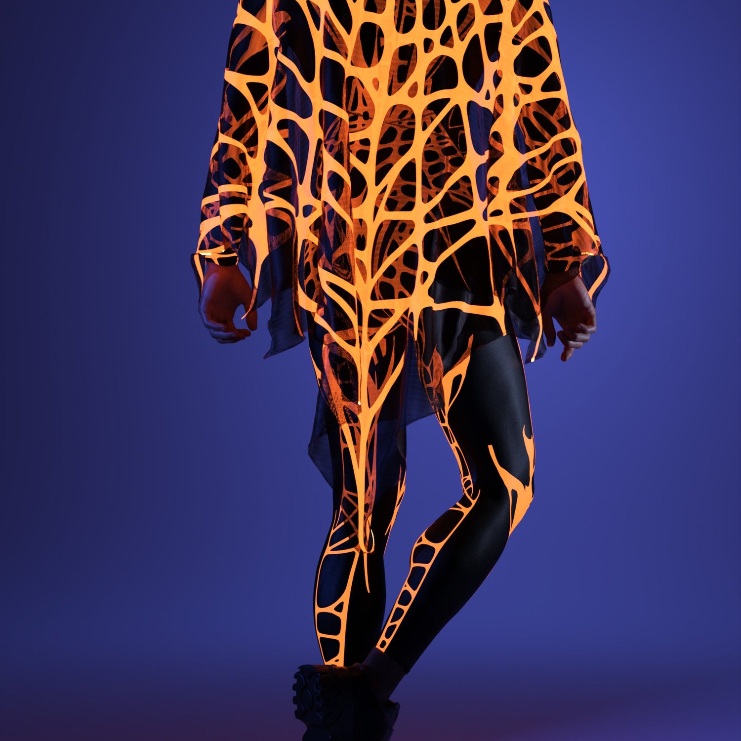 Arachna UV Orange Male Costume 6