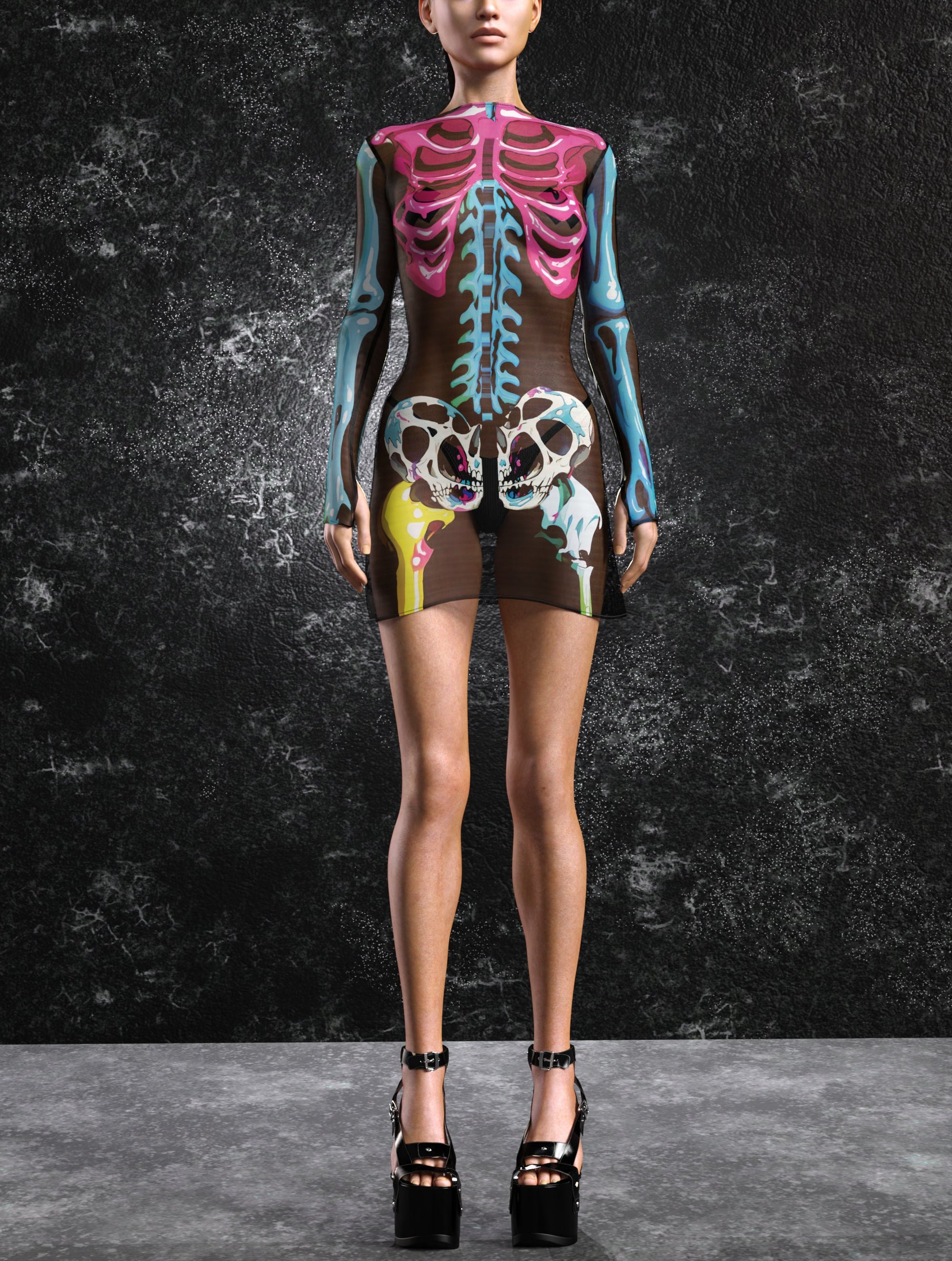 Spill Your Guts Mesh Short Dress 2