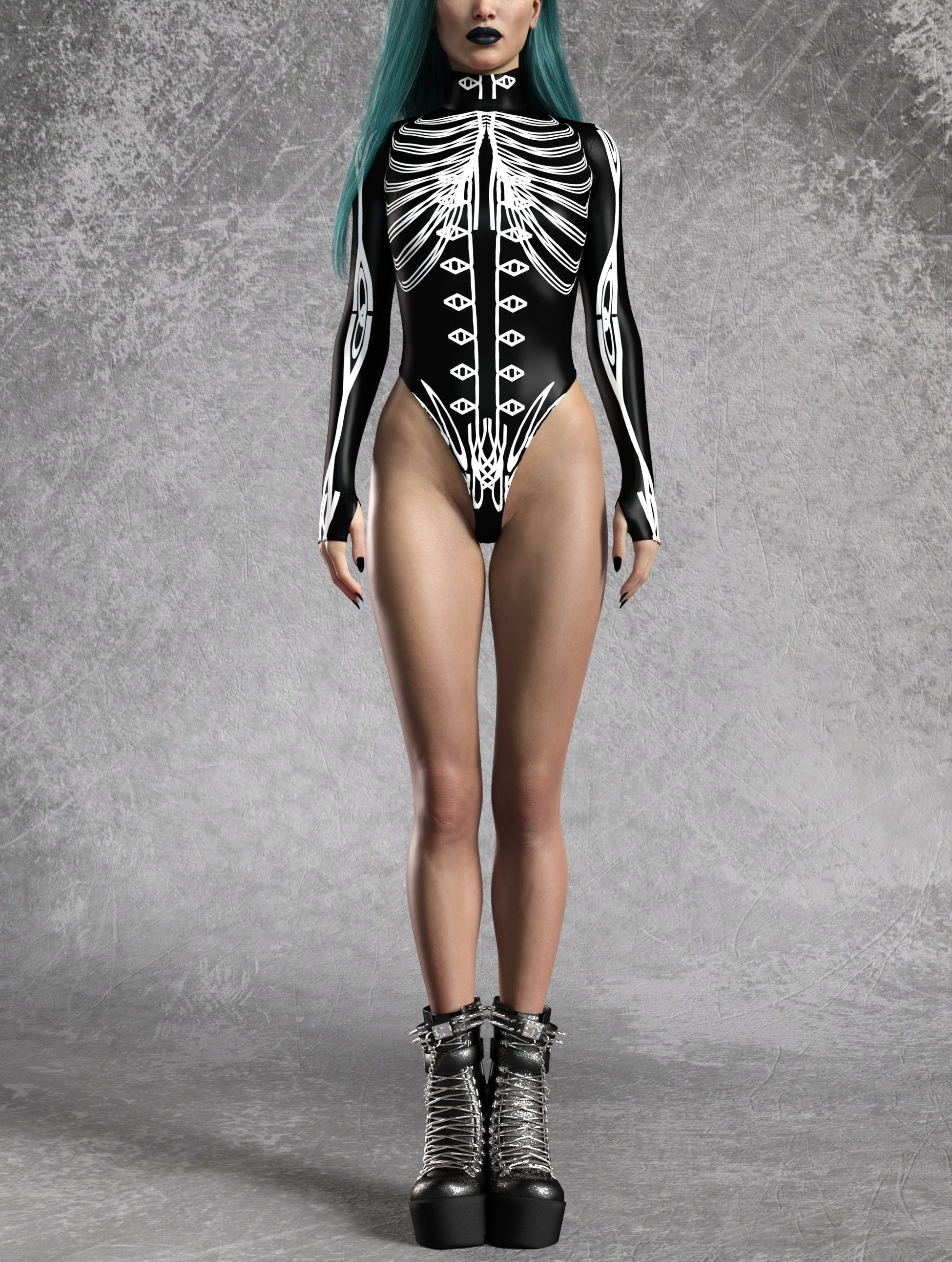 Corrupted Darkness Back Zip Leotard 1