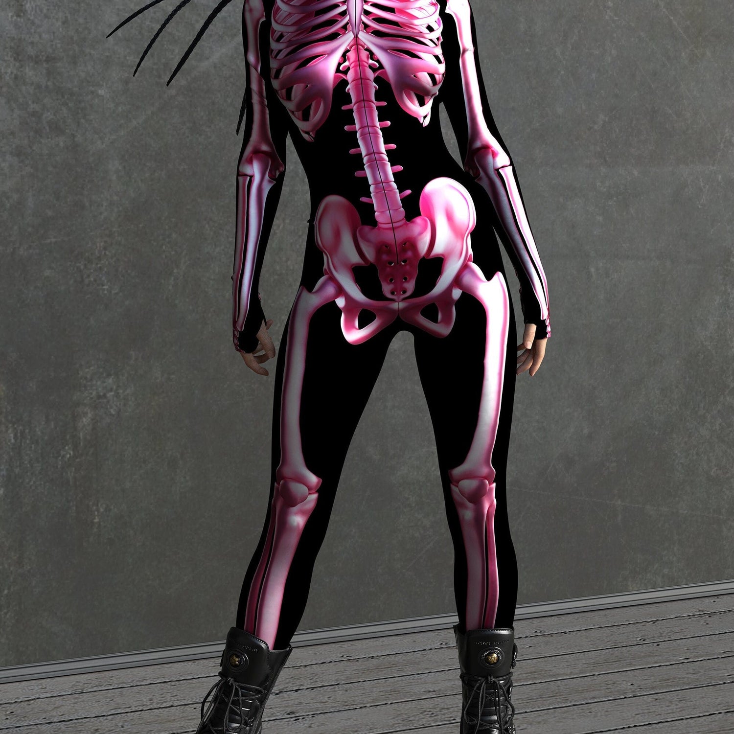 Cotton Candy Skeleton Bodysuit Lycra