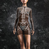 Inside Out Dark Mesh Short Dress