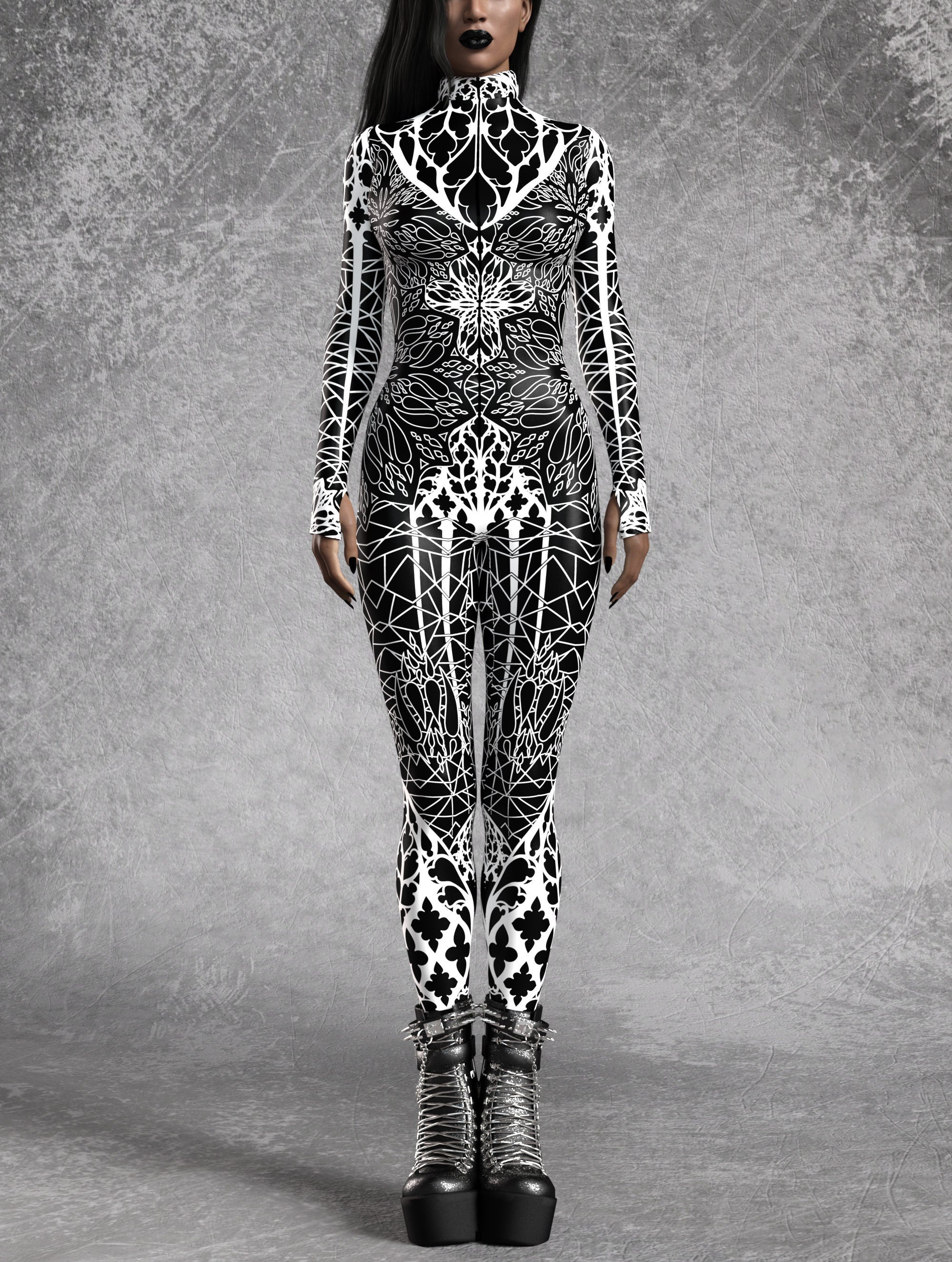 Chronicle Of Doom Costume Black, White