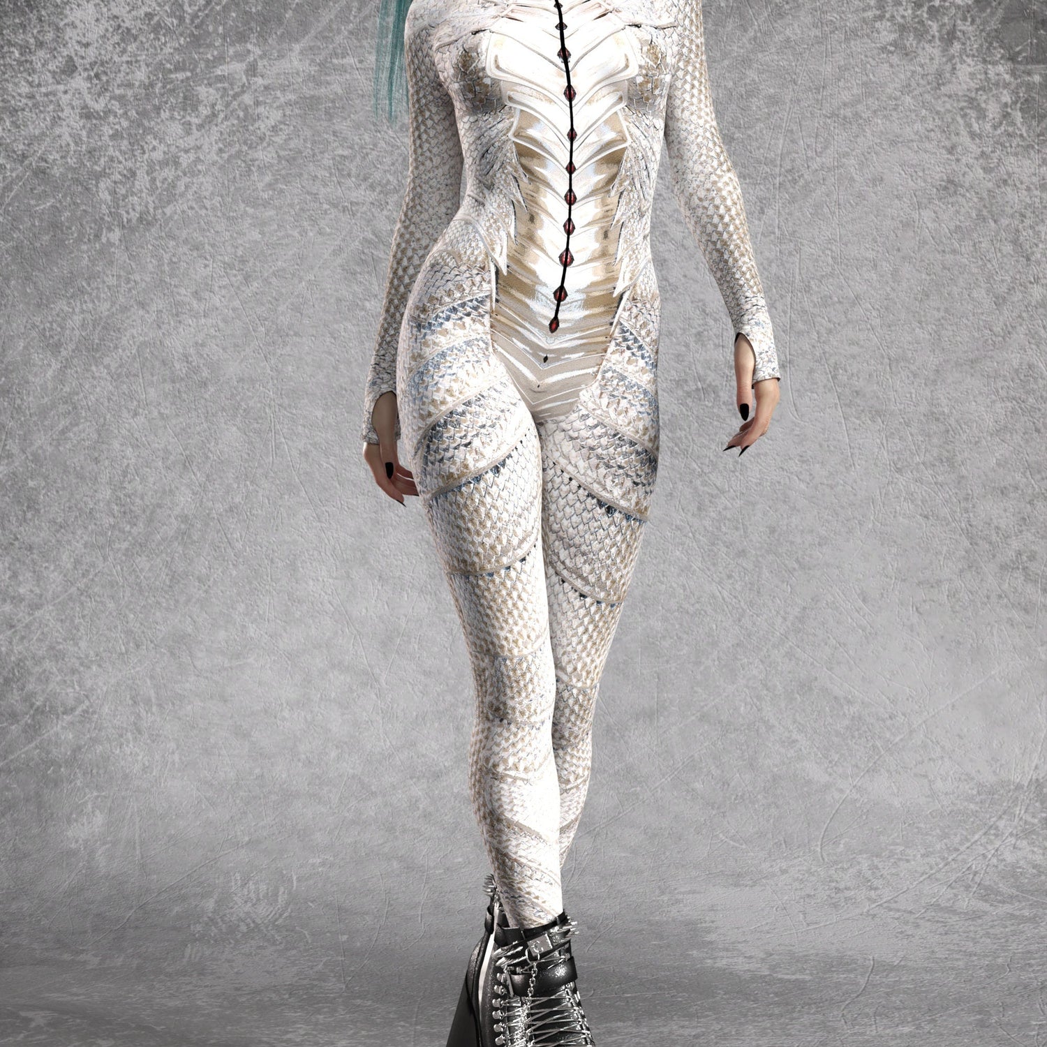 Dragon Empress Silver Costume Silver