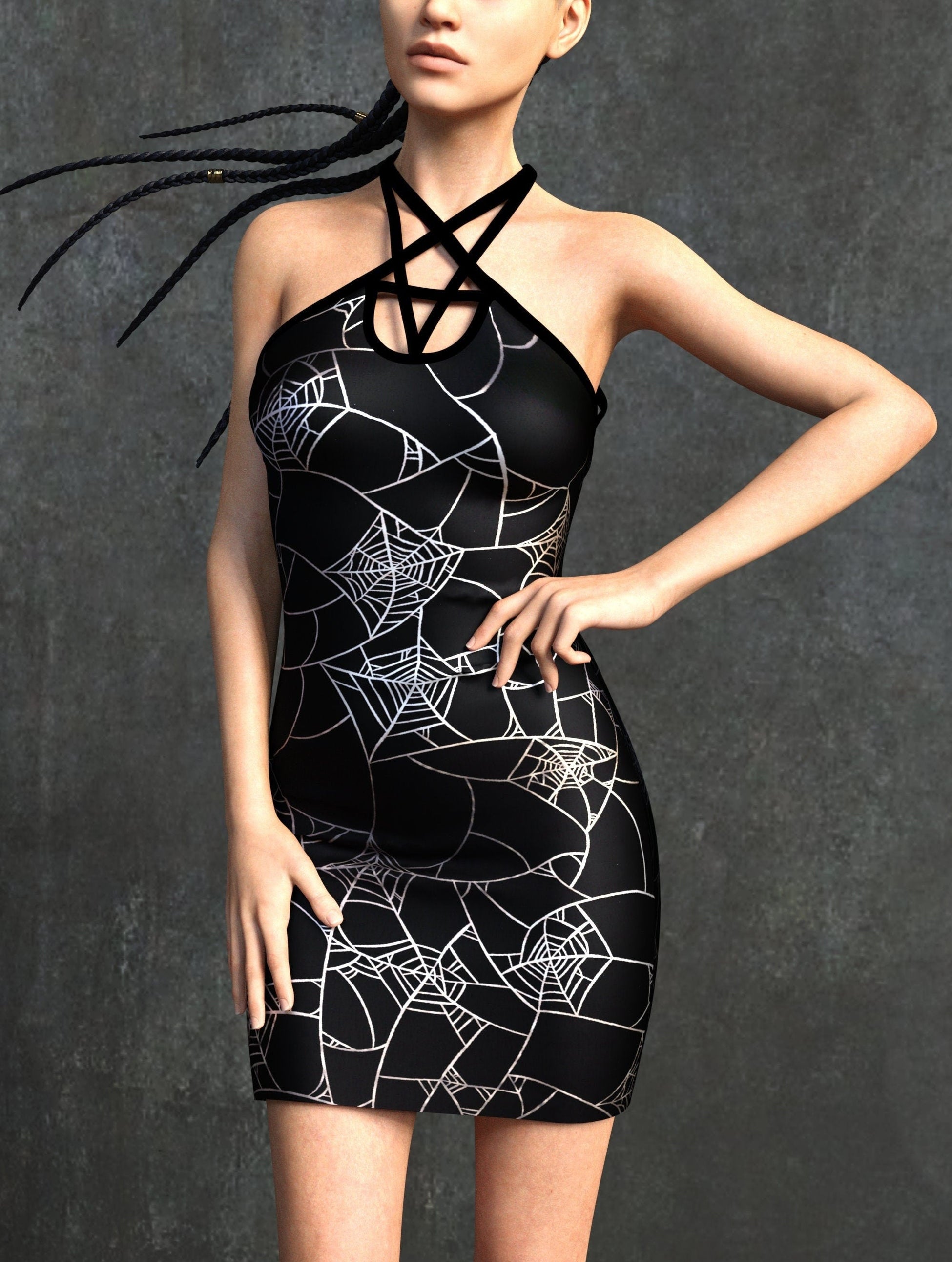 Spiderweb Pentagram Dress 1