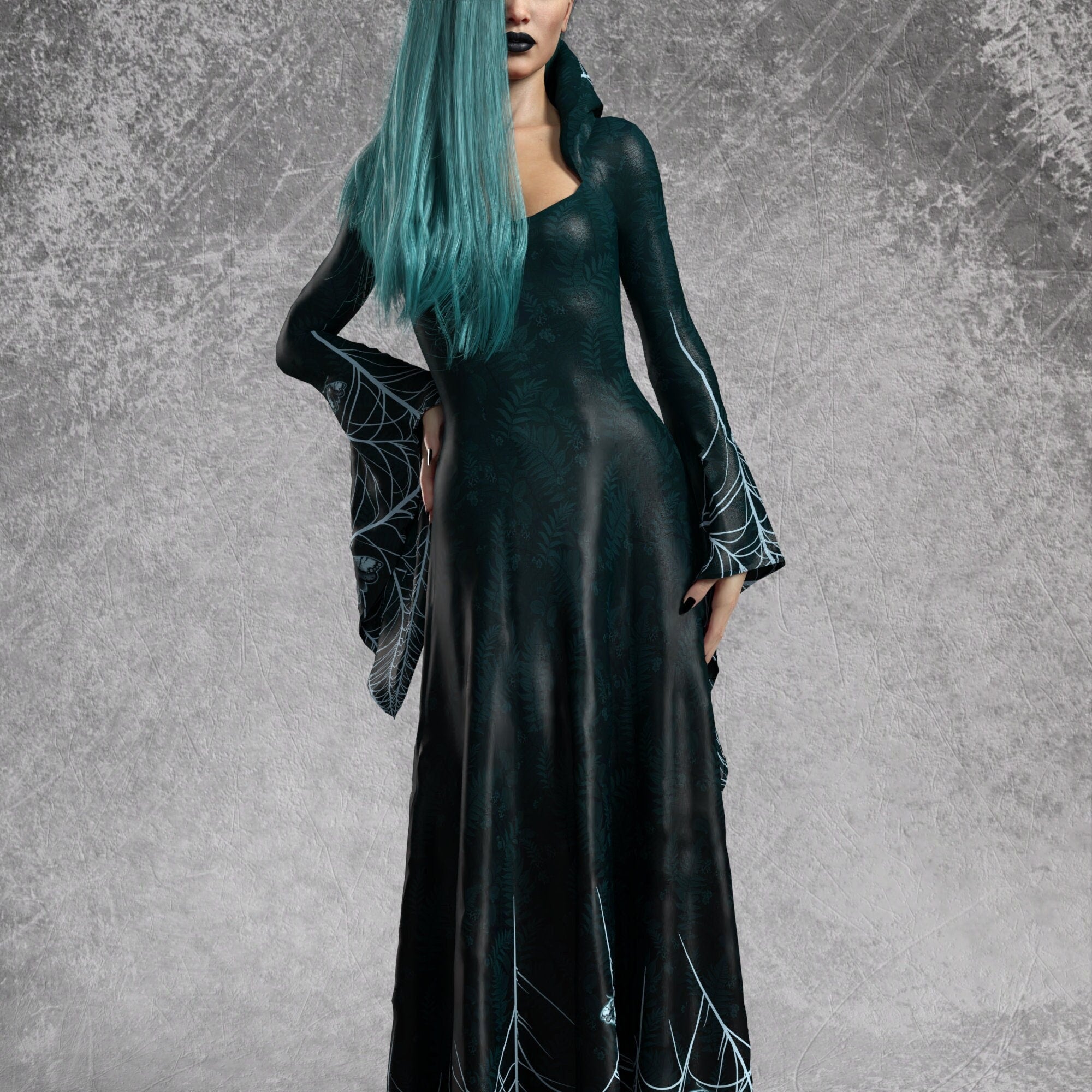 Haunted Forest Witcher Long Dress 7