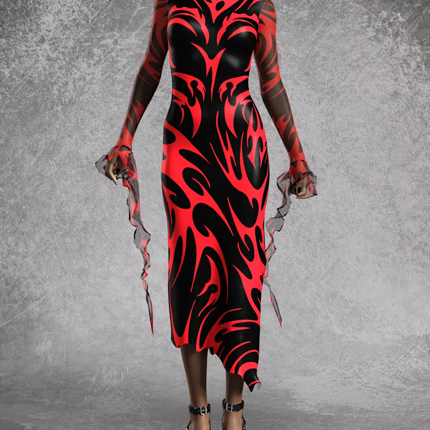 Saturnia Blood Pencil Dress Red