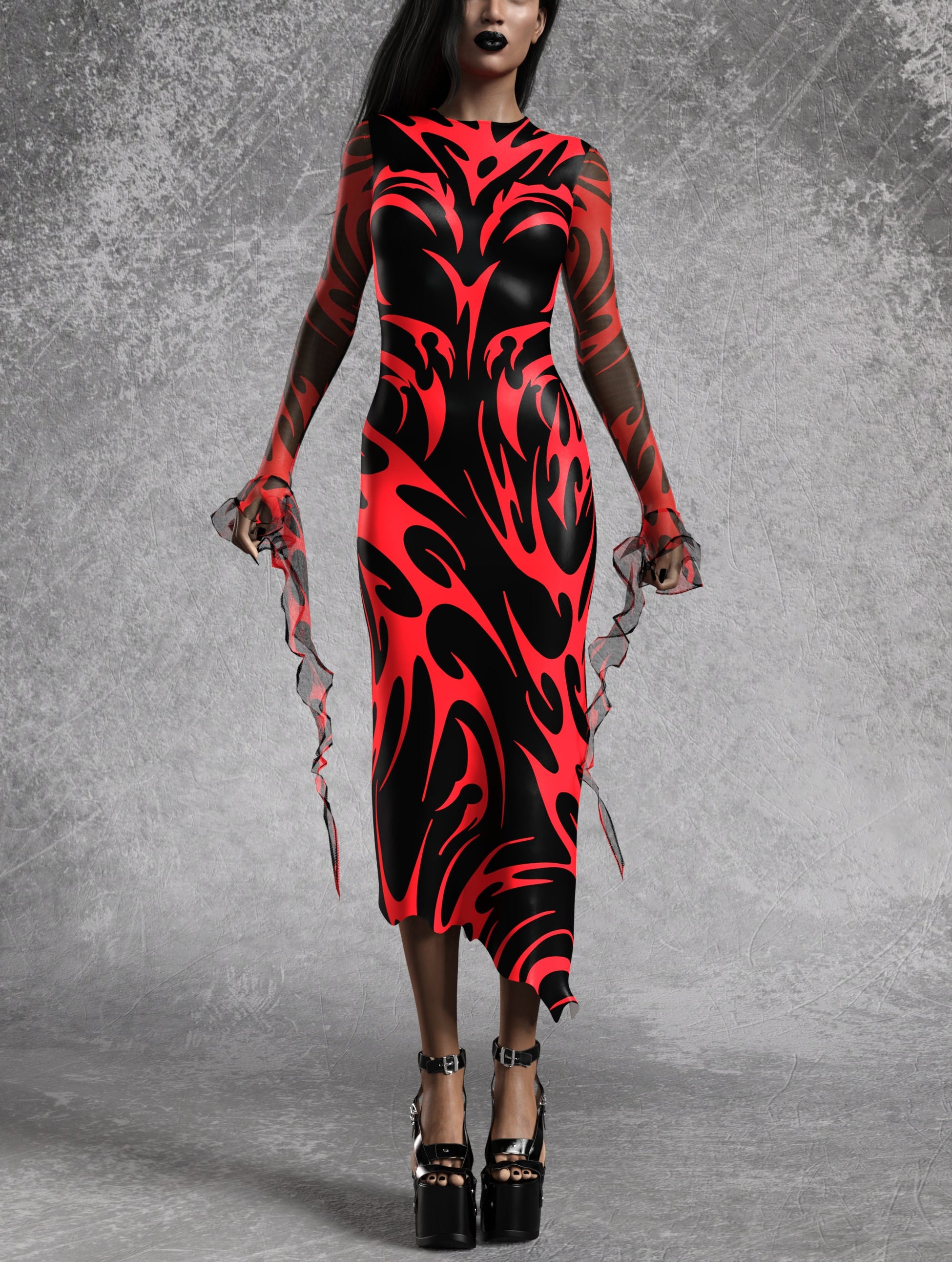 Saturnia Blood Pencil Dress 2