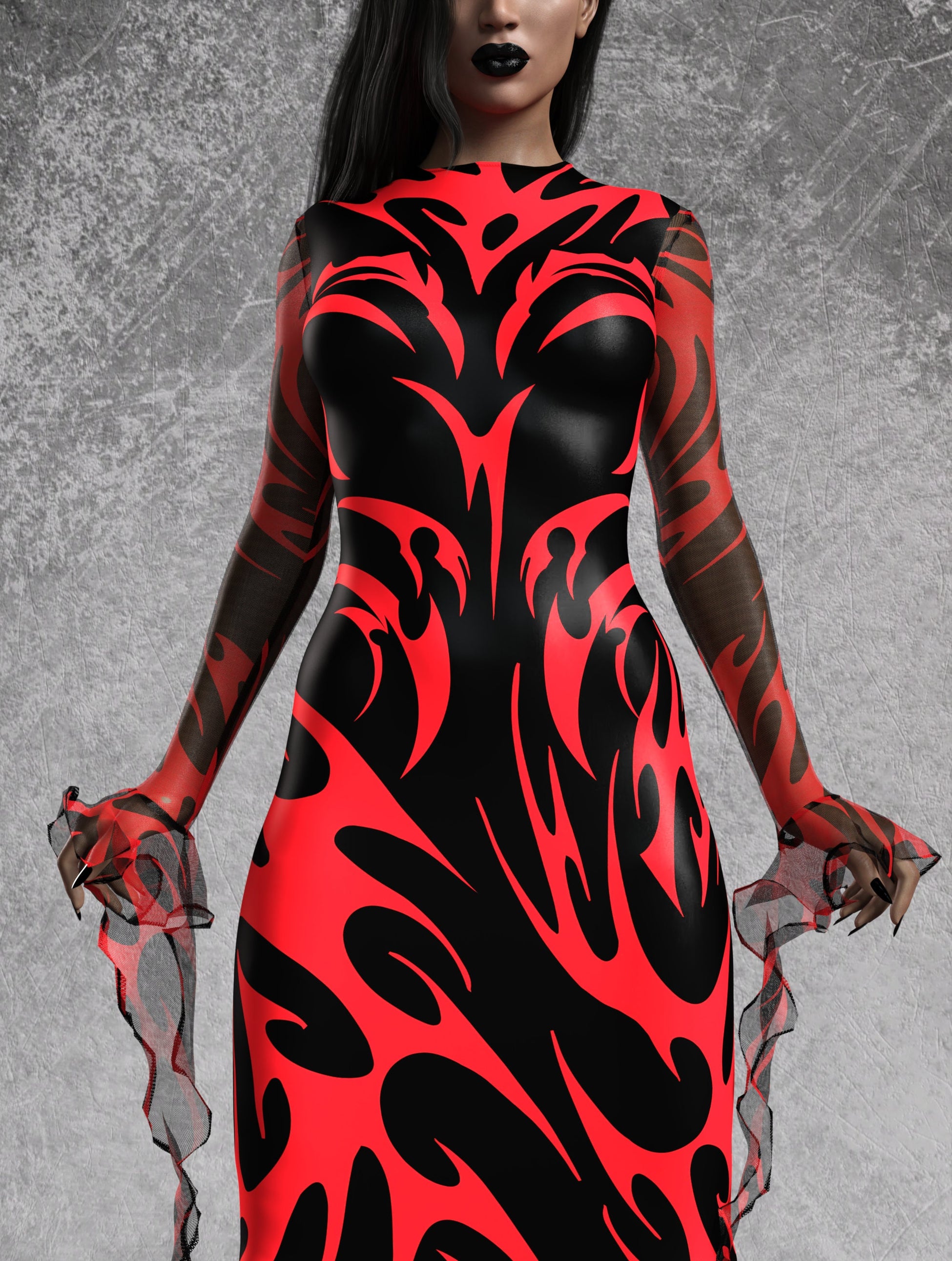 Saturnia Blood Pencil Dress 1