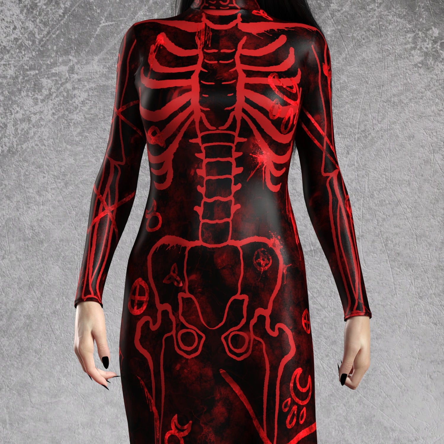 Drawn In Blood Classic Sleeved Dress Club