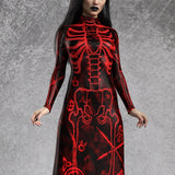 Drawn In Blood Classic Sleeved Dress