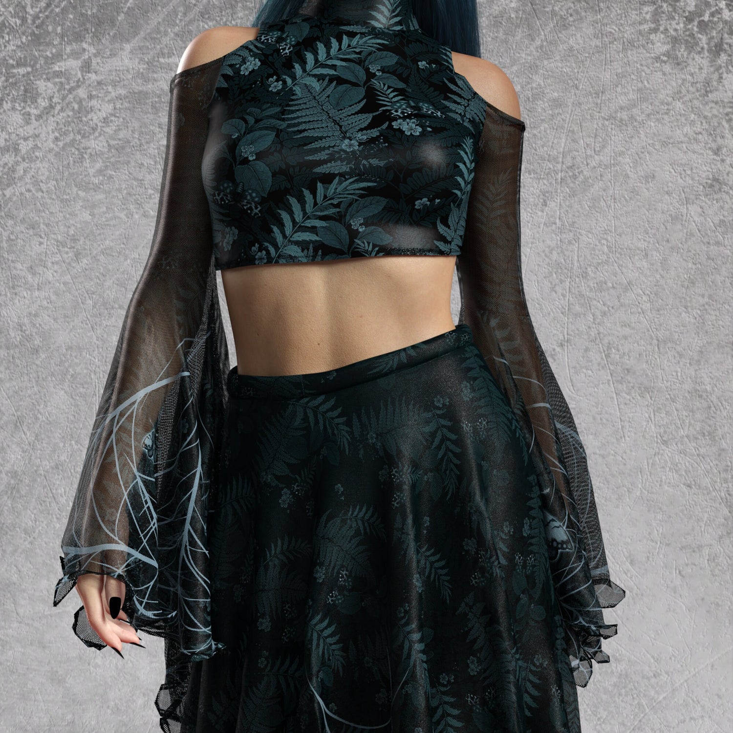 Haunted Forest Cold Layered Set Black