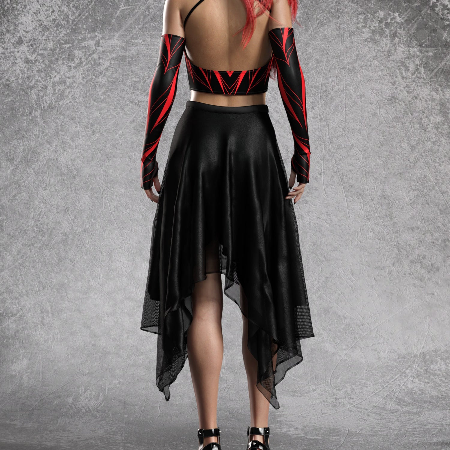 Heart Of Darkness Red Pentagram Leggings Set Club