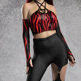 Heart Of Darkness Red Pentagram Skirt Set