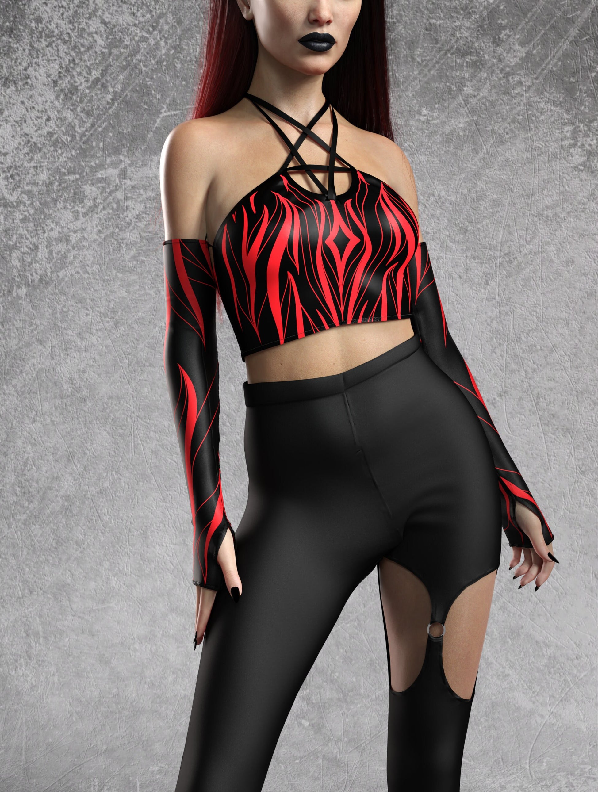 Heart Of Darkness Red Pentagram Top 1