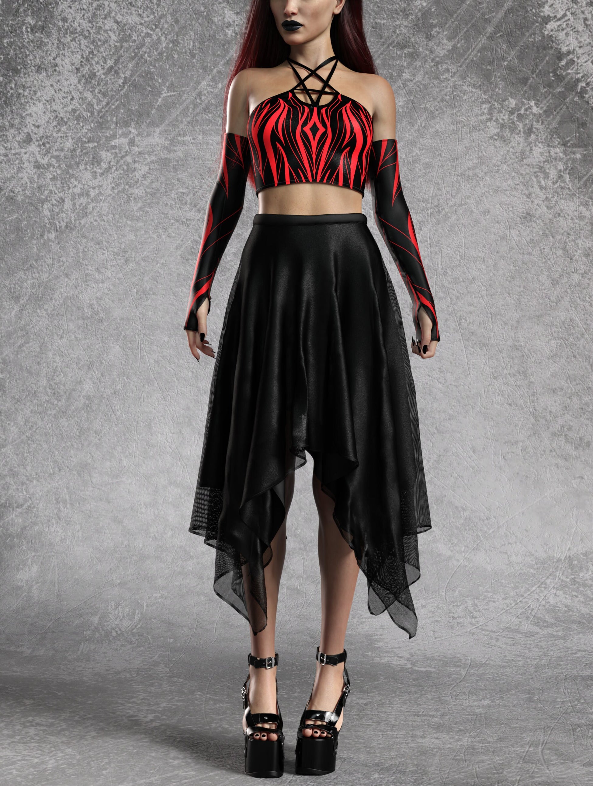 Heart Of Darkness Red Pentagram Top 2