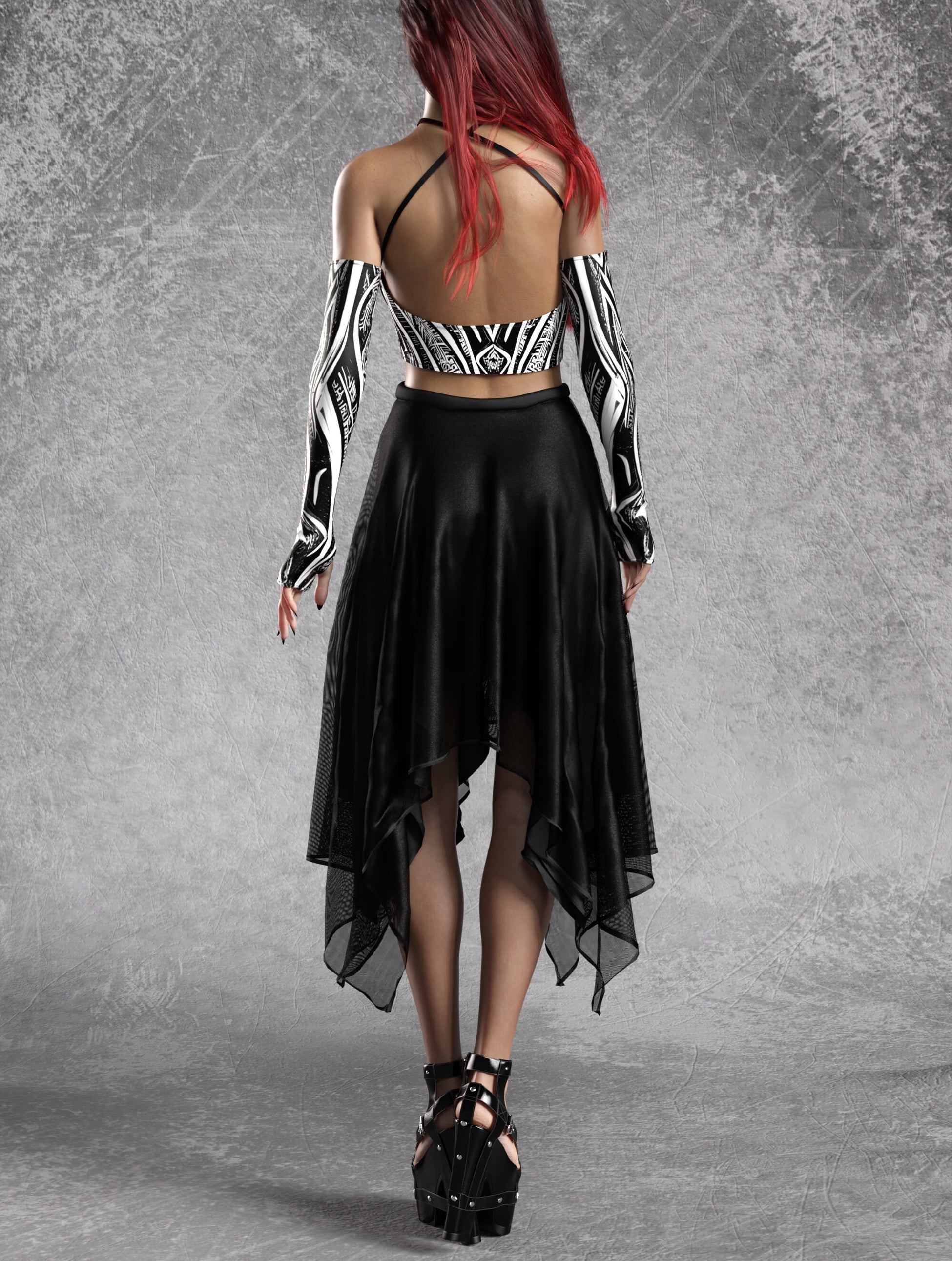 Unholy Pentagram Skirt Set 2