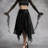 Just Black Trumpette Top