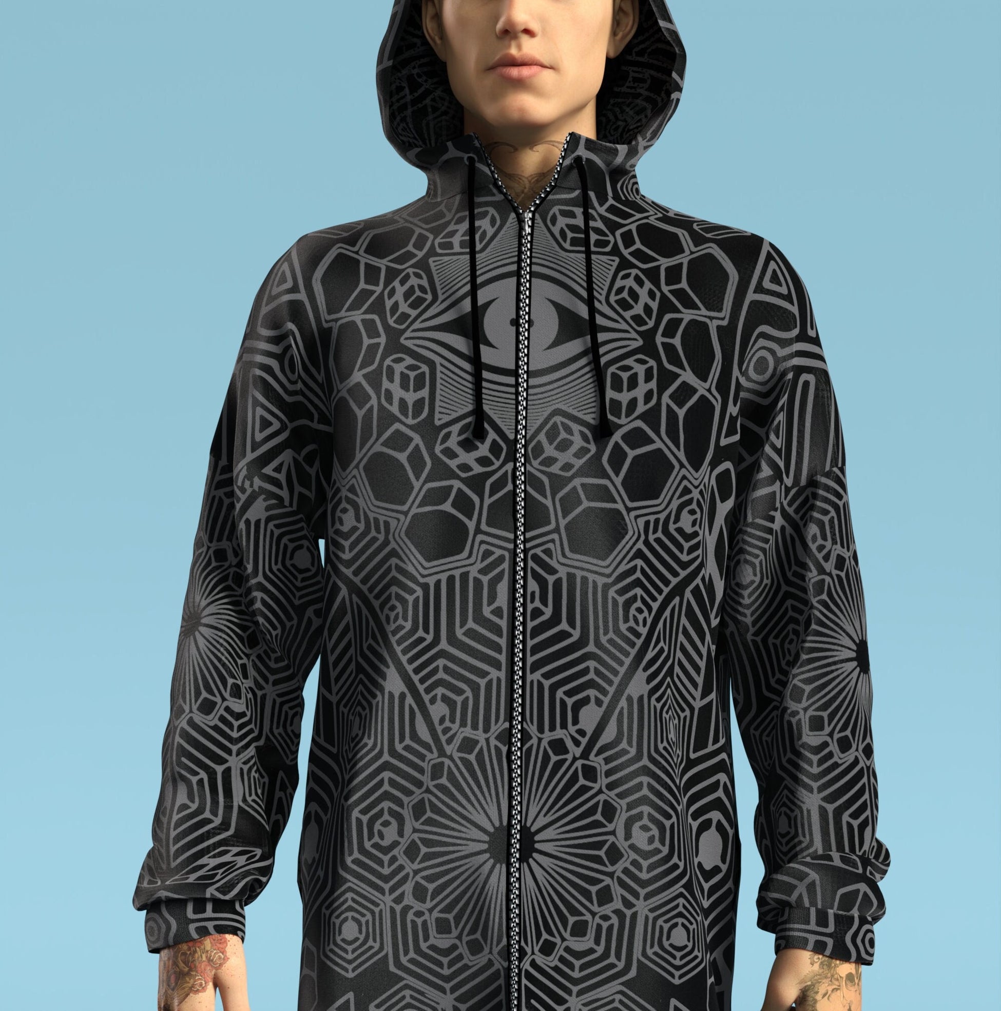 Hypnosis Male Zippy Hoodie 1