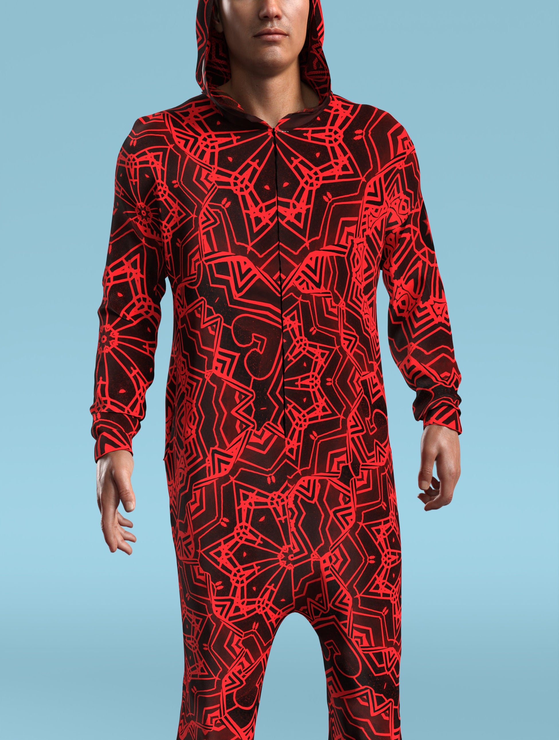 Crystalflake Red Male Onesie 2
