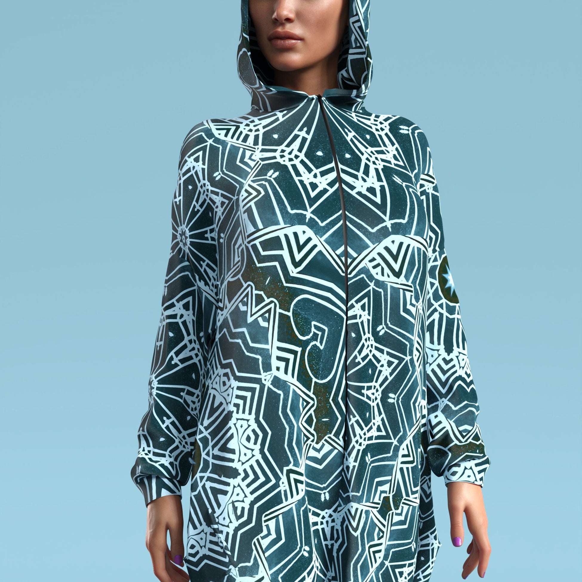 Crystalflake Blue Onesie 1