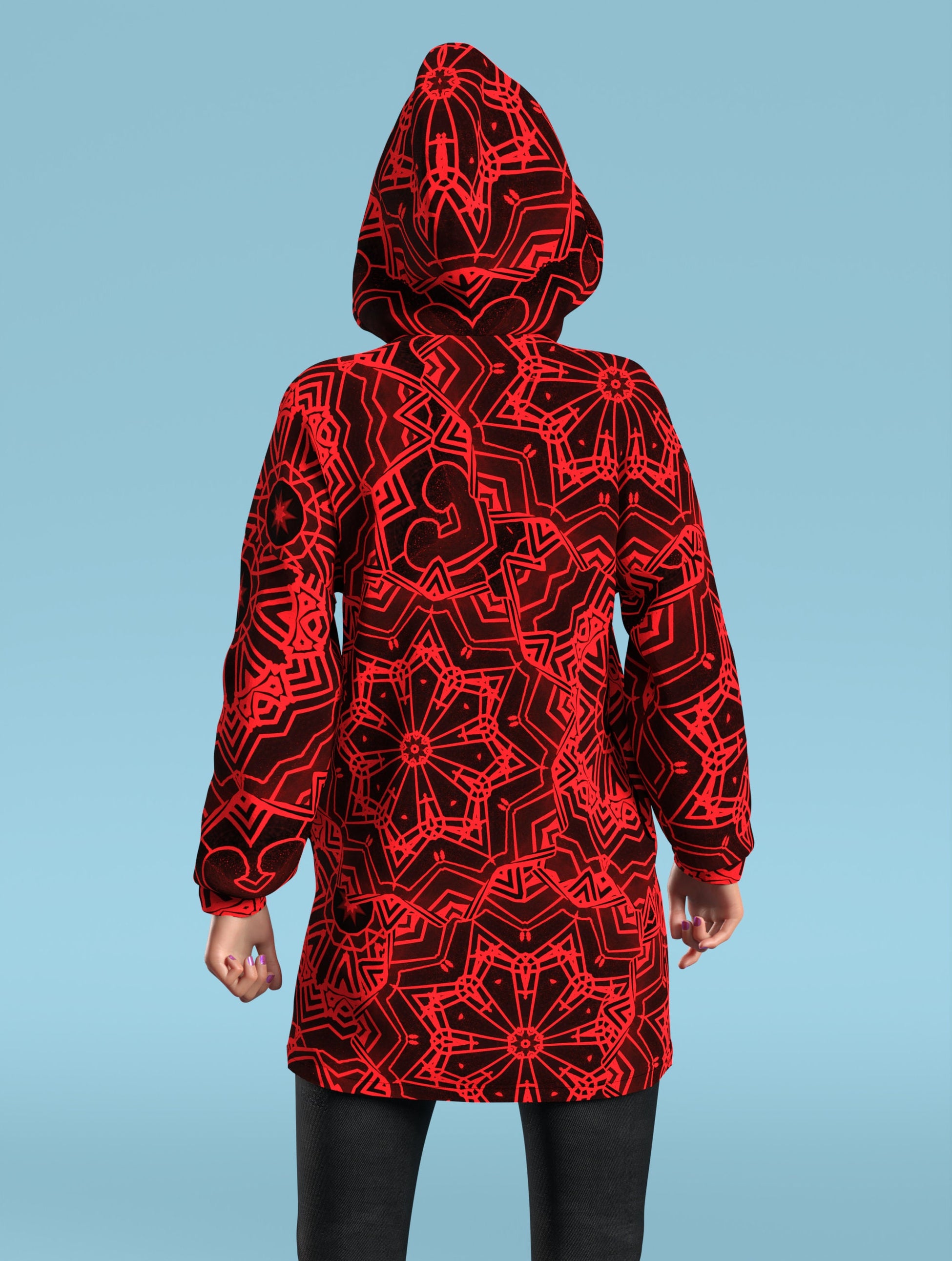 Crystalflake Red Zippy Hoodie 2