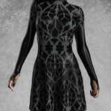 Chronicle Of Doom Grey Witcher Skater Dress
