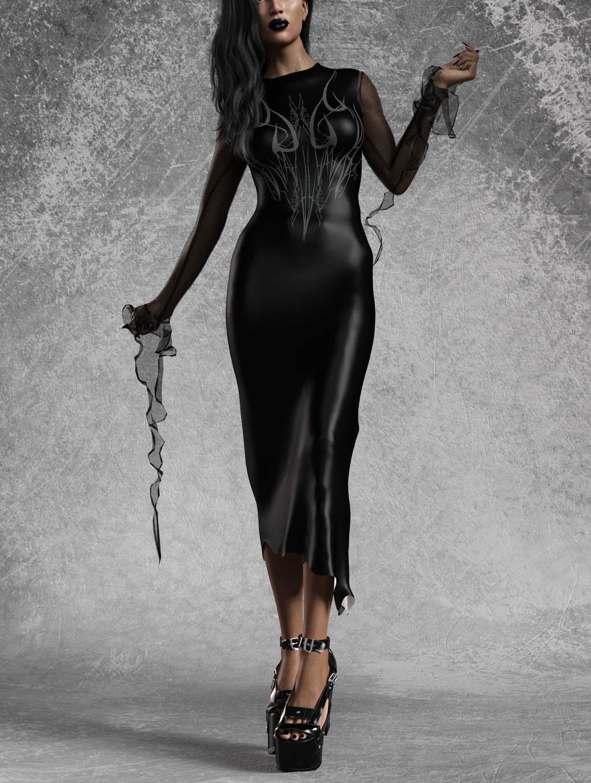 Plutonia Grey Pencil Dress 2