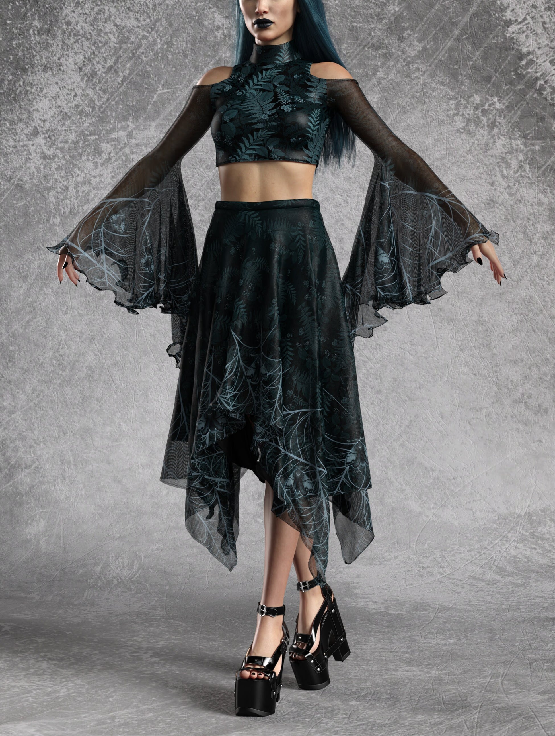 Haunted Forest Layered Skirt 2