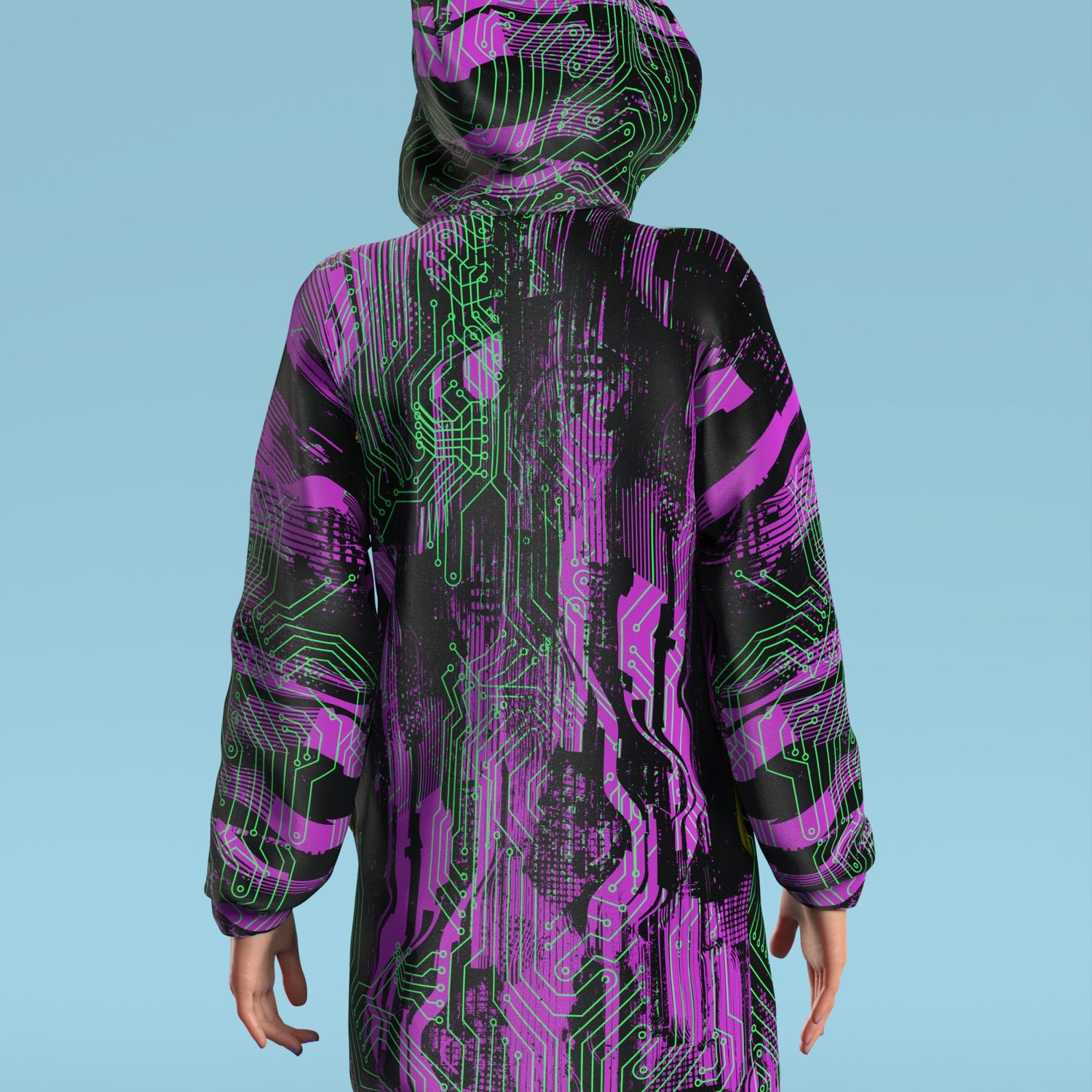 Frost Byte Pink Zippy Hoodie Black, Purple, Pink