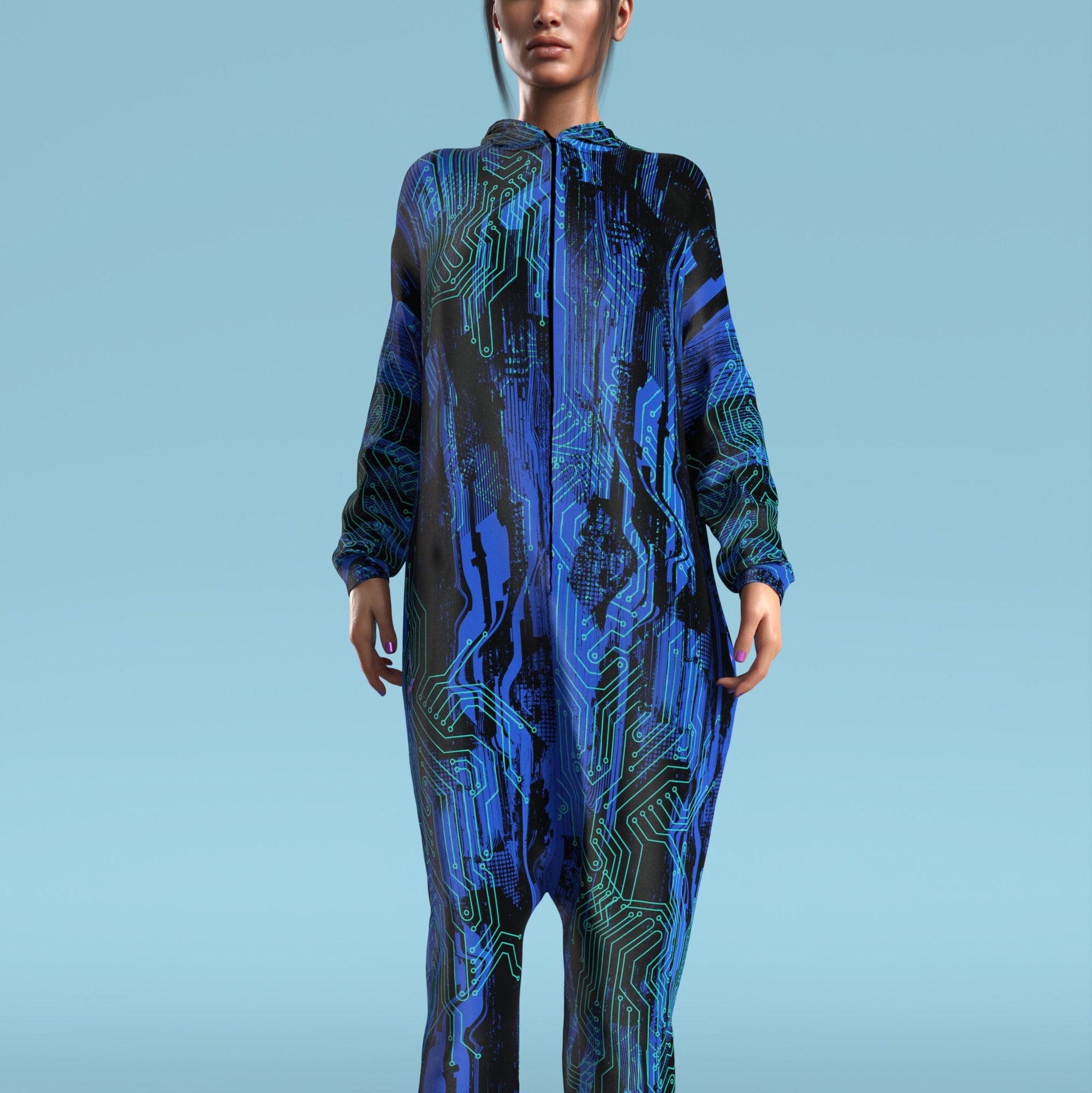 Frost Byte Blue Onesie 1