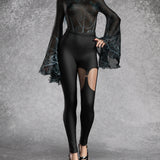 Haunted Forest Mesh Bare Back Leotard