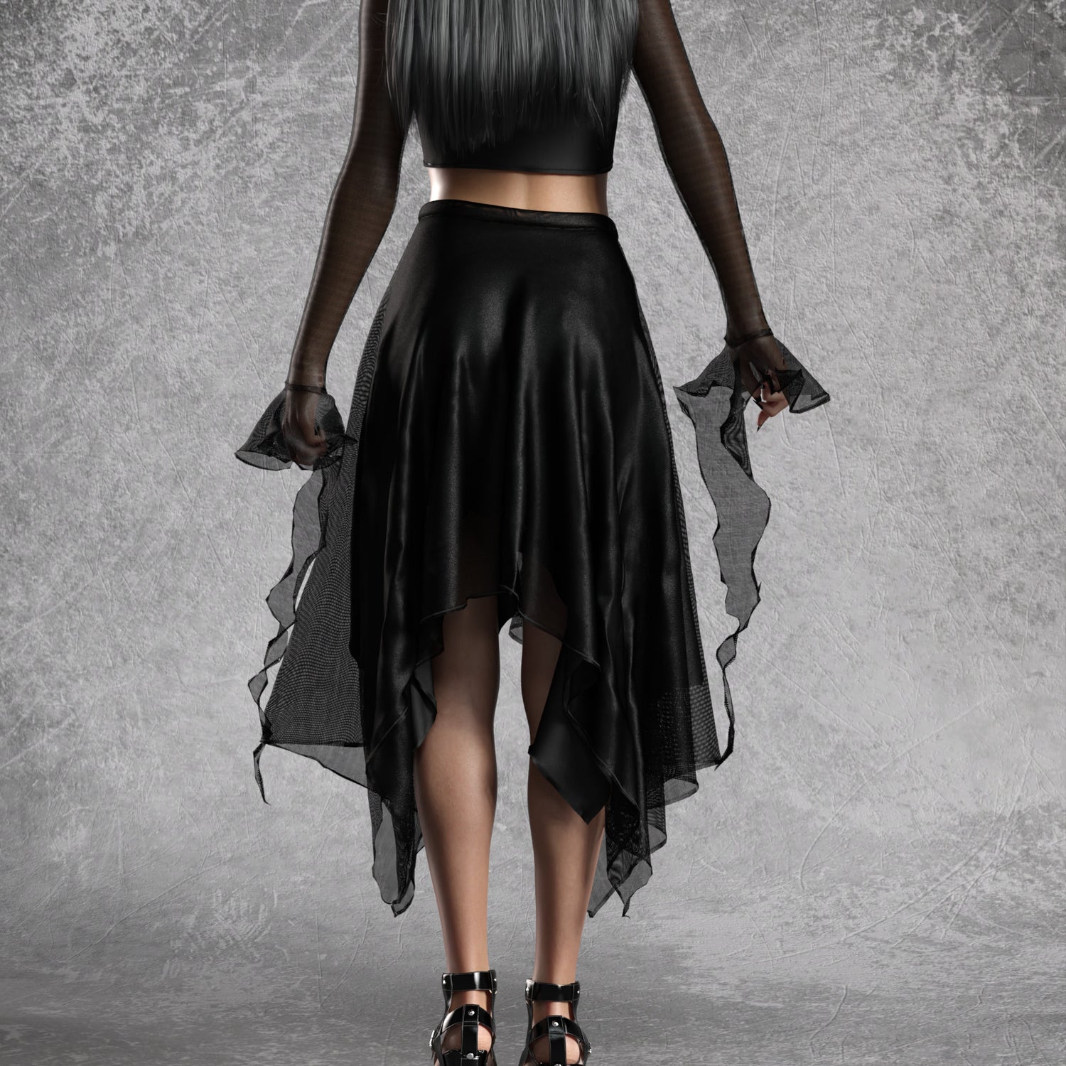 Just Black Trumpette Layered Set Lycra