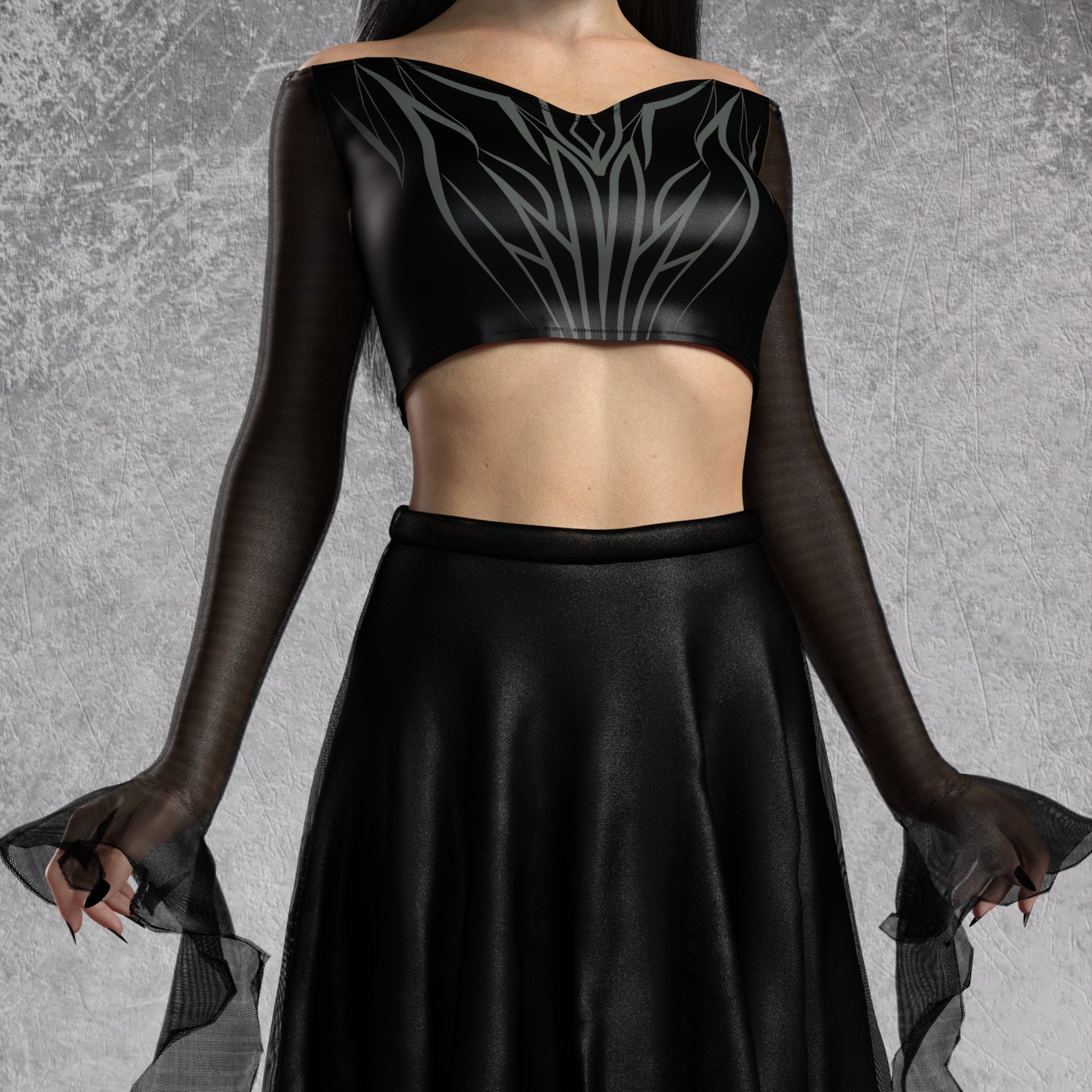 Waves Of Sorrow Trumpette Layered Set Black